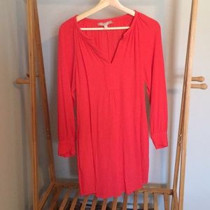 EUC BR Coral dress with pockets and waist tie